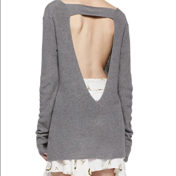 A.L.C. ‘Ty’ Gray Cutout Sweater - Picture 1 of 11